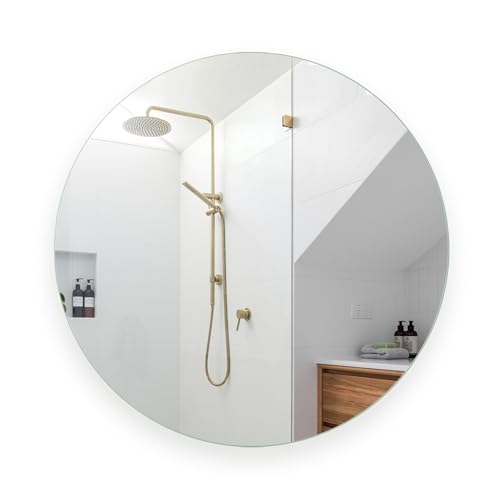 Bilderdepot24 Badezimmerspiegel mit Beleuchtung LED Spiegel - 60 cm Ø - runder Badspiegel mit Licht - Design Spiegel für Bad und Gäste WC hinterleuchtet - beleuchteter Wandspiegel - OZ-LED_FI