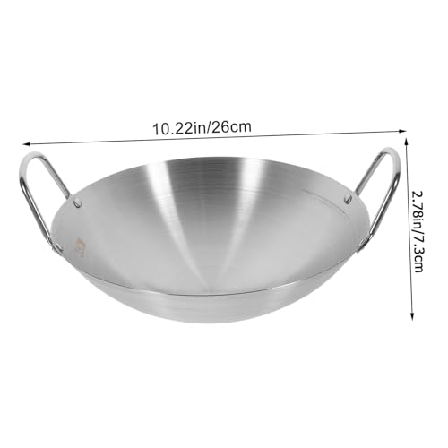 Wok grande de acero inoxidable para cocinar antiadherente miniatura 2