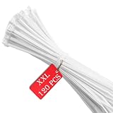 ✔✔✔ [CANTIDAD]120 PIEZAS DE BRIDAS DE PLÁSTICO 4.8*450 mm en color blanco, ideales para cualquier tipo de trabajo