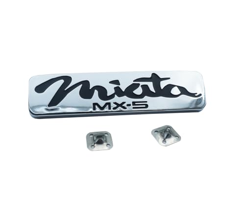 Image of 1x Miata MX-5 Replacement for 1998-2005 Rear Emblem Nameplate Badge (Silver)