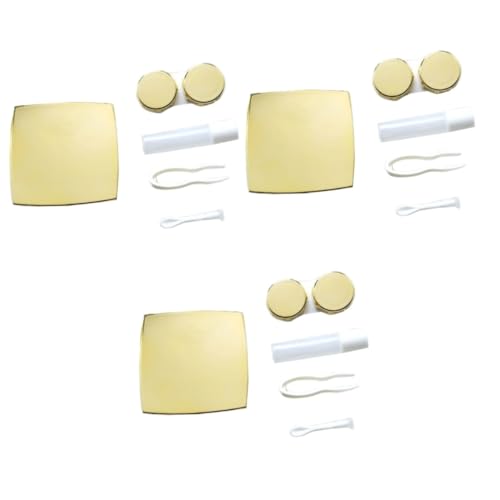 Custodia Portatile Da 3 Pezzi Portacontenitore Con Bottiglia Kit Dorata