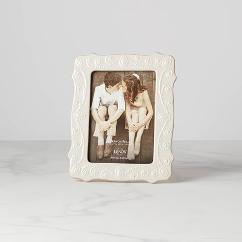 Image of Lenox 858821 White French Perle 5 inch X 7 inch Frame, 1.55 LB