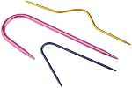 6 Pieces Colorful Aluminum Knitting Cable Needles Stitch Holders DIY Sewing Tools