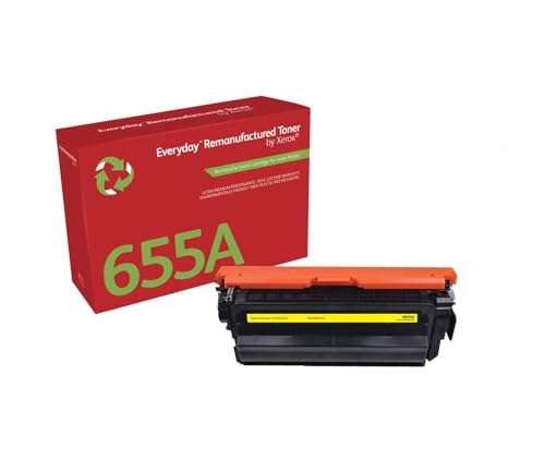 Everyday by Xerox Compatible HP 655A CF452A Yellow Toner, Standard Capacity, Remanufactured