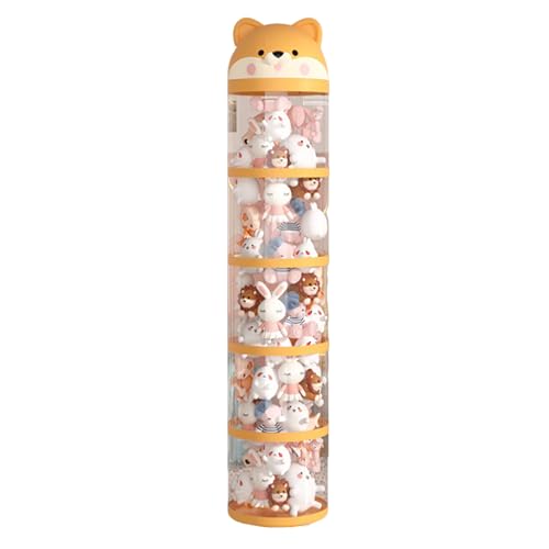 Almacenamiento de animales rellenos: 0.63 pulgadas, un tubo de juguete de organizador de almacenamiento de felpa | Contenedor transparente de gran capacidad con ruedas, soporte carposo decoración de h