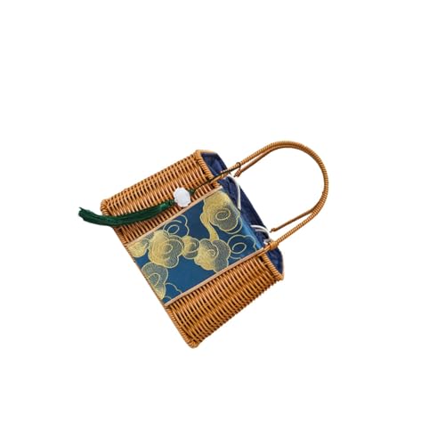 CLSSLVVBN Bequeme Strohhandtasche für Damen, leichte, handgeflochtene...