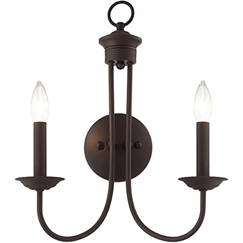 Image of Livex Lighting 42682-07 2-Light Wall Sconce, Bronze