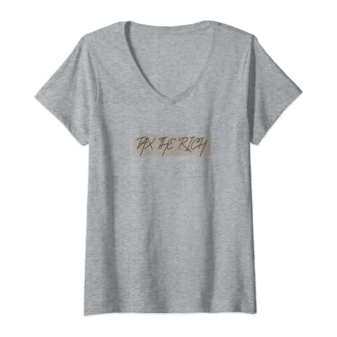 Womens Tax The Rich V-Neck T-Shirt Cover