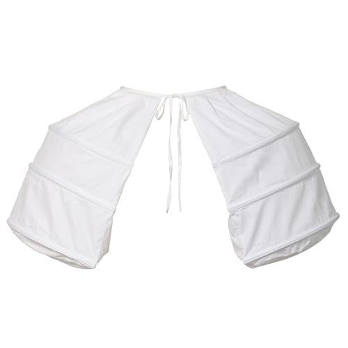 Blessume Victorian Dress Double Pannier Petticoat, White, One size