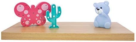 Floating Shelf / 3 Separate Sizes & 4 Colour Options / 3.8cm Thick Hollowboard/Bedroom/Kitchen/Living Room/Office (Oak, 60cm)