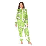 Yuiboo Full Clover MeadoAdults Unisex One Piecing Pajamas for Women Men Costumes with Hood