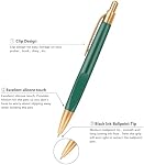 Aozora 100 Stylos à bille rétractables, encre noire, point moyen 1.0 mm, Pas de saignement, écriture lisse, stylos à cliquer, boîte de stylos