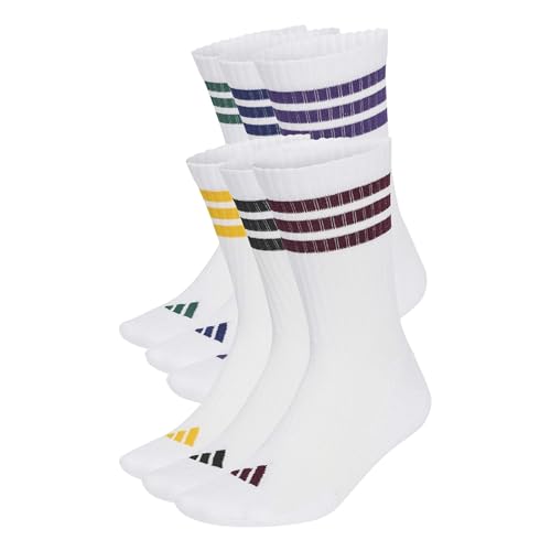 Chaussettes contre les ampoules adidas Cushioned Crew lot de 6 paires blanches S