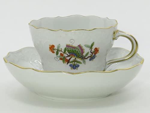 マイセン カップ ソーサー チャイニーズバタフライ エンボス 中国の蝶 柿右衛門 Cs シノワズリ サービス 1客 N 3