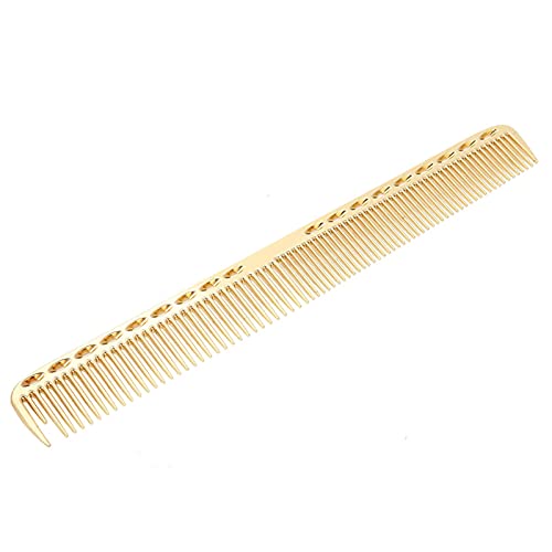 TOUISEDGI Hair Comb Space Aluminum Stainless Steel Anti Static Comb Beauty Tools for Salon or Home Use (golden 2)
