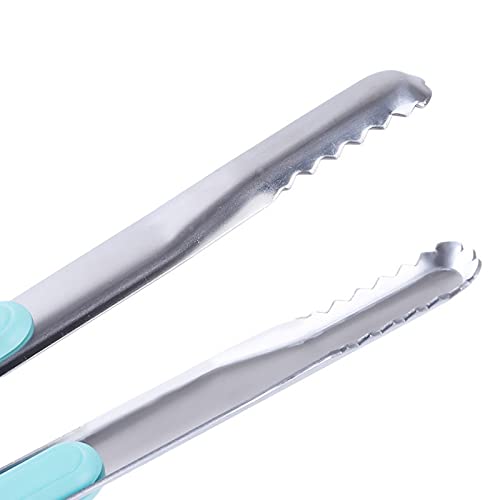 Pinzas for bolsas for alimentos, pinzas for alimentos, pinzas de cocina de acero inoxidable, pinzas for cocinar antideslizantes formativas, pinzas for barbacoa, herramientas for ensalada, par