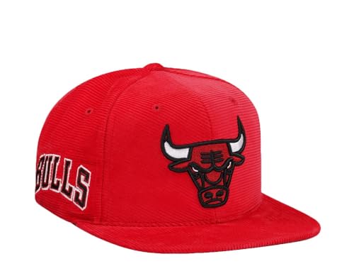 Mitchell & Ness Chicago Bulls NBA All Directions Corduroy Snapback Hat Cap Red