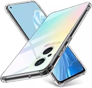 جراب حماية لموبايل اوبو رينو 7 Z/ اوبو رينو A96 5G/ وان بلس نورد N20 5G، جراب شفاف ناعم ومرن وشفاف من سيليكون البولي يوريثين الحراري، جراب خلفي لحماية الكاميرا والزوايا (اوبو رينو 7 Z/ A96 5G)