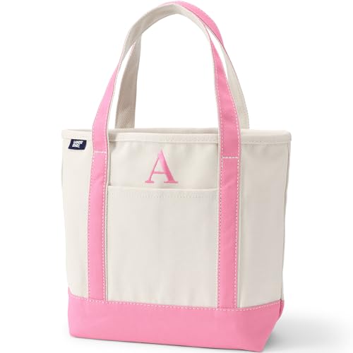 Image of Lands' End Pre-Monogrammed Letter Canvas Tote Bag