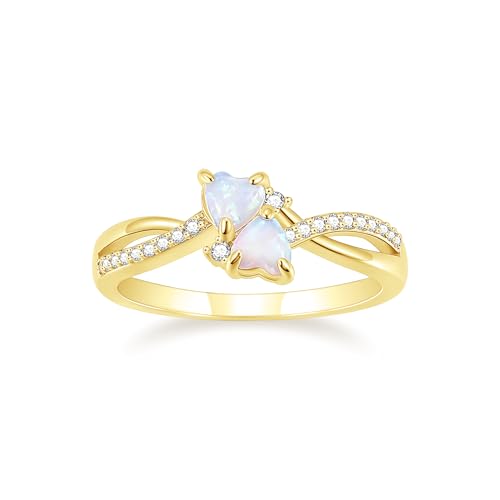 SHINYSO Wedding Bands for Women Infinity Heart Ring with Cubic Zirconia CZ Ring Engagement Stackable Promise Rings for Her Size 4-10