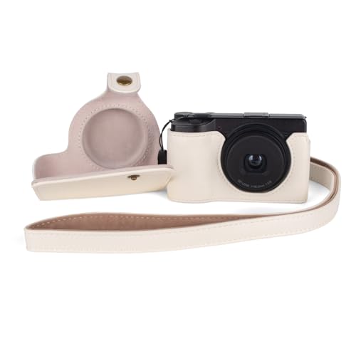 Funda Ricoh GR IV protectora antigolpes desmontable con correa blanca para transporte