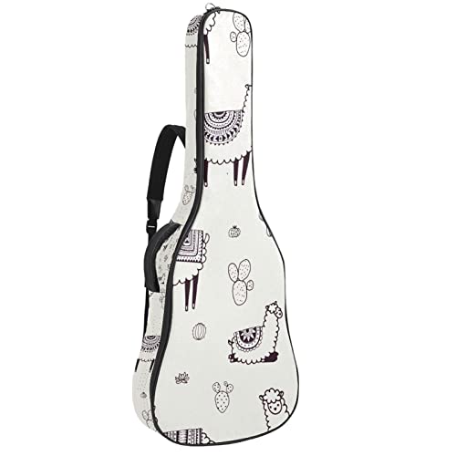 Étui guitare acoustique rembourré épais et étanche avec finitions palmiers tropicaux
