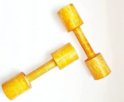 A.S GALLERY Wooden PT Dumbbells | For Kids | For Warm Up Exercises | For Girls and Boys | Premium wood | Pack of 2 (B0BQ3YJ2N5) Amazon Price History, Amazon Price Tracker