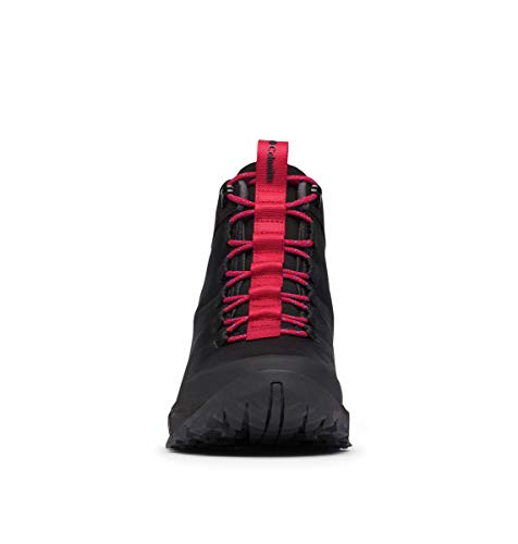 Columbia mens Flow Borough Mid Hiking Shoe, Black/Rocket, 11.5 US