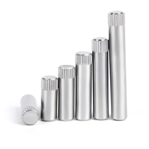 Aqxypas M3 M4 M5 M6 M8 304 Stainless Steel Cylinder Pin Shaft Rod Parallel Dowel Single Knurled Pins Tot Conecting Rod(M3x8mm 50pcs)