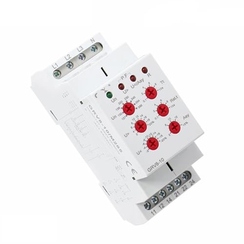 Relais de surveillance de tension triphasé GRV8-10 anti coupure de phase 36mm