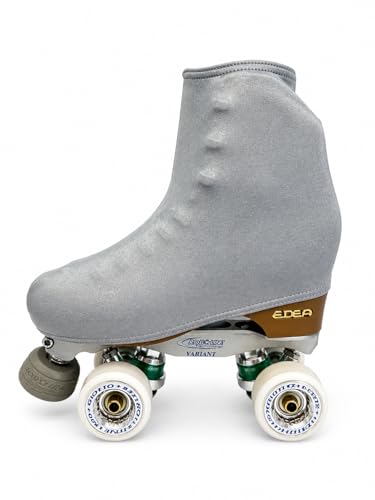 CRL Genérico CRLSPORT Cubre patín para niña y Mujer, Funda PatinSkate, Professional Skating, Patinaje Hielo,artístico o en línea. 180 Densidad. Talla Universal. Color Gris Oscuro Brillante