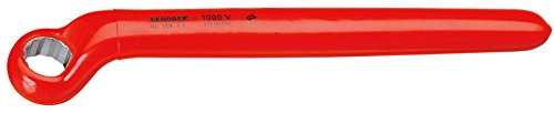 GEDORE VDE 2 E 13 VDE-Einringschlüssel, tief gekröpft, VDE isoliert bis 1000 V, nach EN 60900 / IEC 60900 mit 2-fach Check-Tool-Isolierung, Vanadium-Stahl 31CrV3, UD-Profil, 13 mm