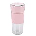 Mini sokowirówka, blender podróżny 300ml Pojemność 1200mAh Bateria Ostrze ze stali nierdzewnej Szeroko stosowane w biurze do podróży w domu(Różowy, Cztery Ostrza)