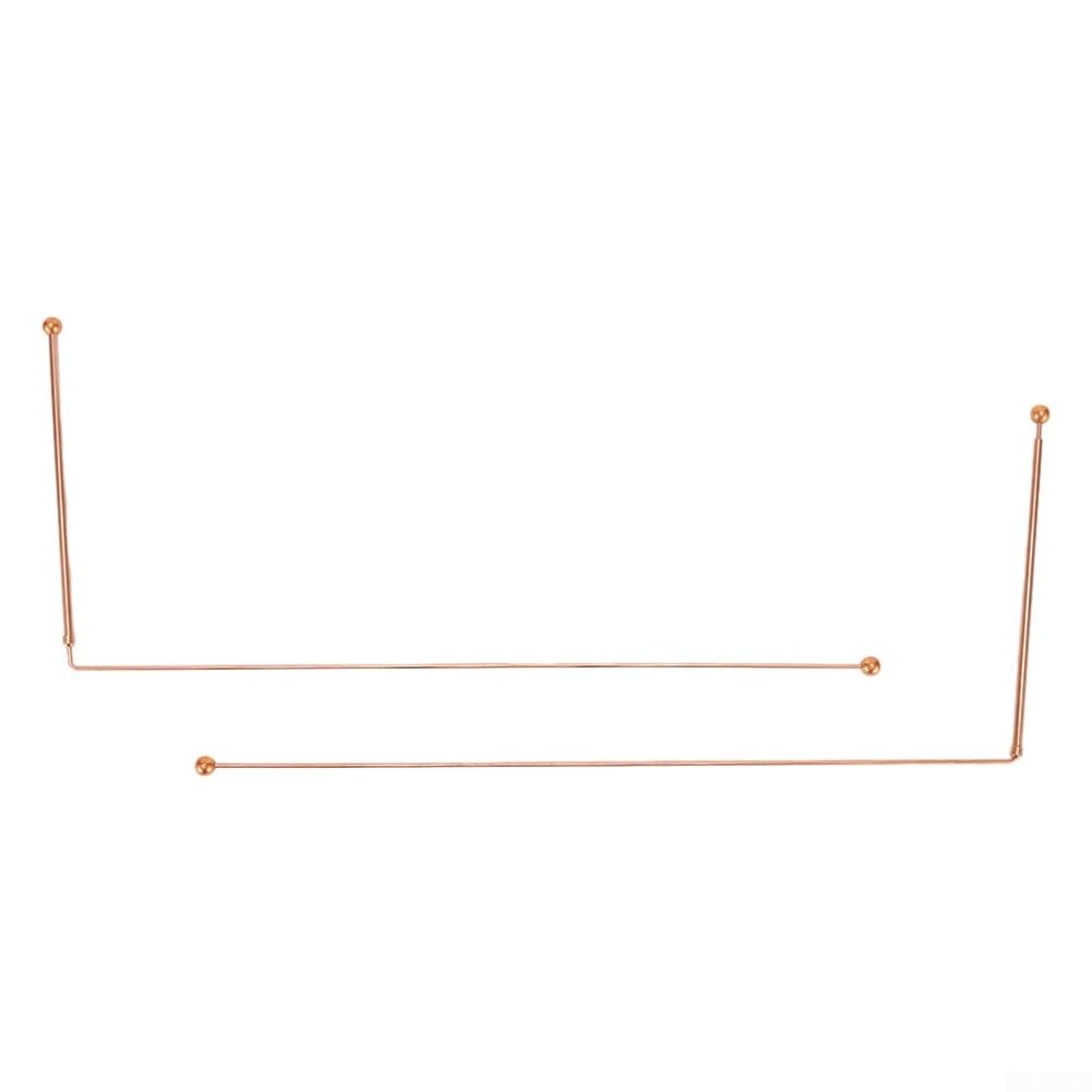 Lot de 2 tiges de radiesthésie rétractables en cuivre à 99,9 % - Instruments de mesure pour détection d'eau et outils de trésor