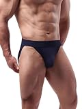 Summer Code Bielizna męska majtki niski stan prążkowane majtki bikini fajne wygodne wybrzuszenie woreczek majtki majtki, granatowy, XL