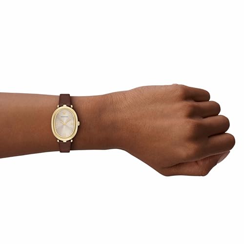Emporio Armani Women's Two-Hand Brown Leather Watch (Model: AR11708) by Emporio Armani - Used condition - Image 2