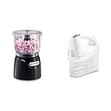 Hamilton Beach Mini 3-Cup Food Processor & Vegetable Chopper, Black (72850) & Beach 6-Speed Electric...