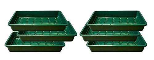 Packung mit 6 Britten & James® Professional Saatschalen. Grüne, robuste, leistungsstarke Tabletts aus besonders dickem Kunststoff mit effizienten Drainagelöchern Cover