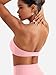 YEOREO Halter Sports Bras for Women Adjustable Strappy Open Back Impact Removable Pads Deep V Bra Workout Gym Yoga Crop Top Baby Pink S