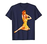 1940's 1950's Yellow Pin-up Girl Classic Vintage Retro Art