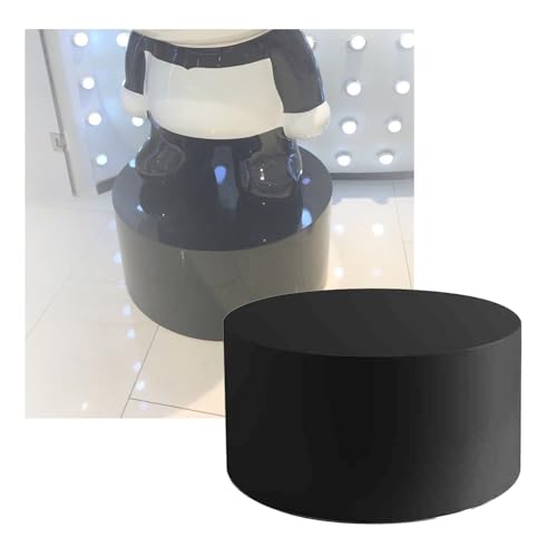 Présentoir rond noir de haute qualité, socle cylindrique épuré de 40 cm pour collection