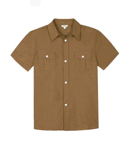Chemise pour l'école garçons manche courte bouton haut mode enfants