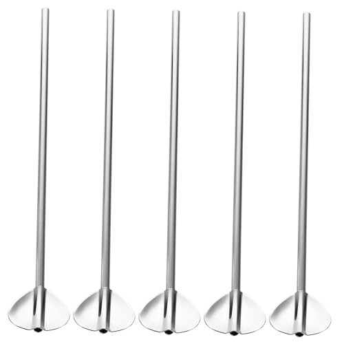 UTHCLO Stirring Reusable Straws 6pcs 304 Stainless Steel Filter Straw Spoons Tea Coffee Spoon