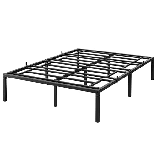 SunnyFurn Metal Bed Frame, Queen Size Bed Frame with Storage