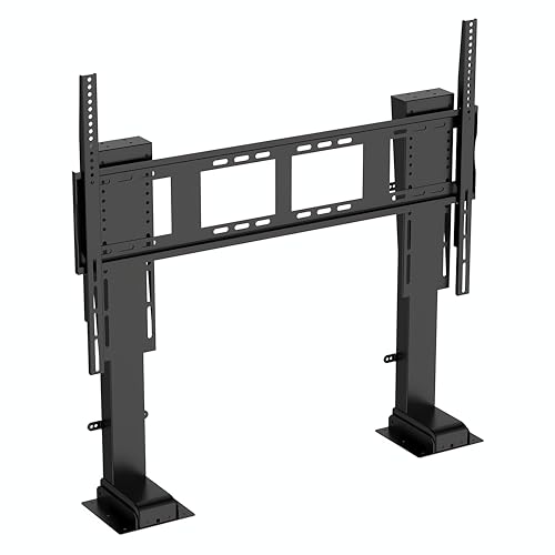 Motorized TV Stand for 55 to 86 inch Large Screens, Vertical Lift Motorized TV Lift Mount with Wireless Remote Control and Memory Remote Control, Height Adjustable 35-78.3 Inch (55-86 inch)