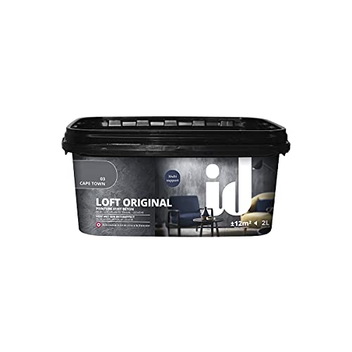 Les Decoratives LOFT BETON ORIGINALE 2 LT Pittura da Parete Effetto Calcestruzzo Loft Beton Original 2 Marca 2 Litri - (Cape Town)