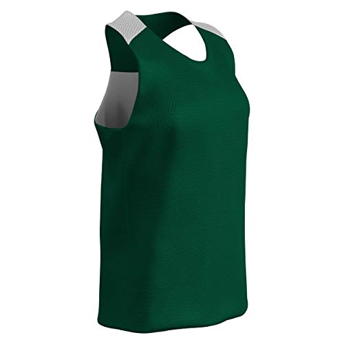 Champro - Champro Lxj01gfgwl Middle Pinnie Lacrosse réversible en Polyester pour Femme, Vert forêt, Blanc, Filles L Garçon