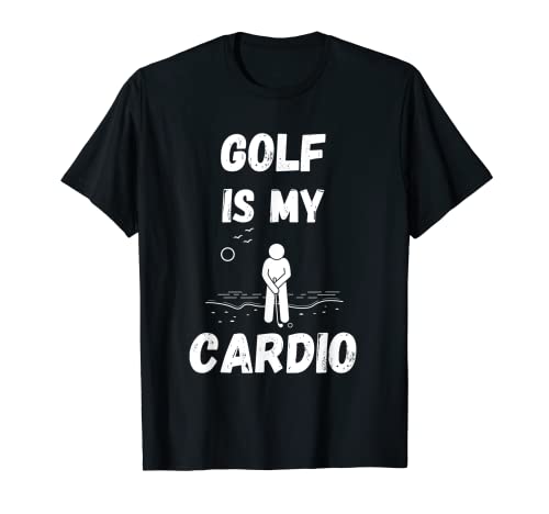 Golf Is My Cardio Retro Golf Lover Golfing T-Shirt
