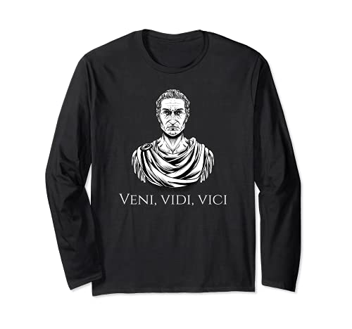 Veni Vidi Vici - Gaius Julius Caesar Quote - Ancient Rome Maglia a Manica