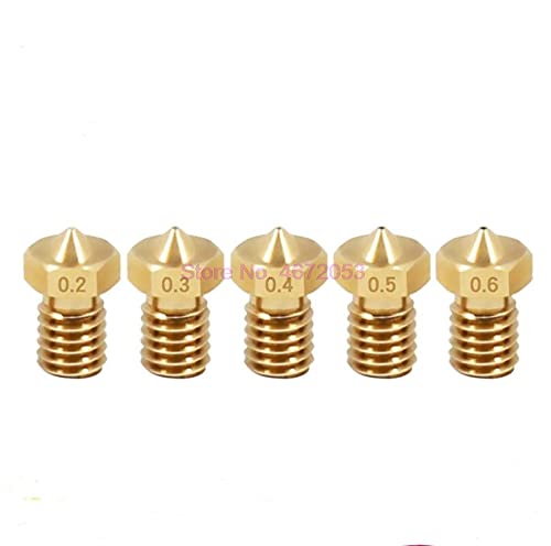 Lysee 3D Printer Parts & Accessories - 2000pcs/lot 3D Printer Accessories V5 V6 M6 Threaded Nozzle 0.2 0.25 0.3 0.4 0.5 0.6 0.8 1.0mm for 1.75mm 3.0mm Full Metal - (Size: 0.5mm 3.0mm)